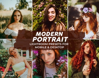 12 Modern portrait Lightroom Presets Collection,Portrait Presets ,Beauty Presets ,Portrait Preset,PORTRAIT Lightroom Mobile Presets