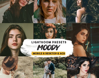 Moody Lightroom Presets and Mobile Presets, dark and moody presets,  lifestyle presets,  moody filters, moody portraits, moody presets