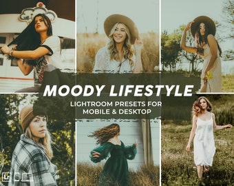 Moody Lifestyle Lightroom presets Instagram presets, lightroom mobile presets, Desktop, Lifestyle Presets