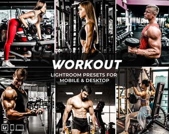 6 Workout LIGHTROOM mobile and desktop PRESETS,fitness lightroom presets, Gym Instagram Filter,Instagram Presets ,workout Preset