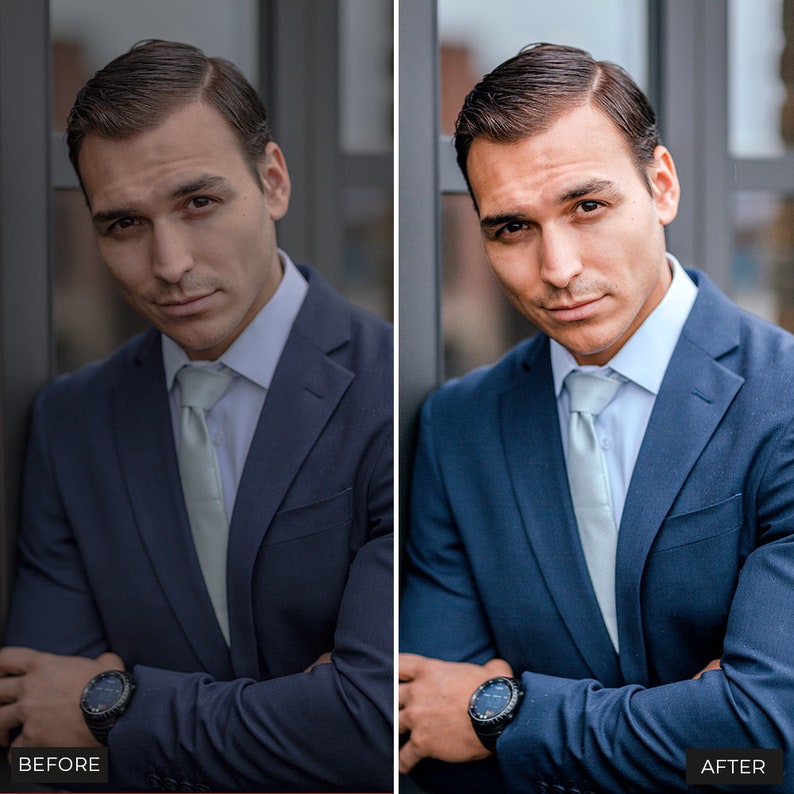 25 Corporate Lightroom Presets and mobile presets ,Corporate Headshot Lightroom Preset,clean presets professional business,business presets image 7