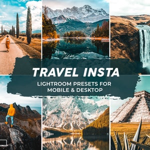 Travel insta Lightroom Presets Mobile & Desktop, lightroom presets for travel ,mobile presets blogger ,best lightroom mobile presets image 1