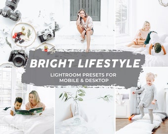 10 Bright Lifestyle Presets & Mobile ,Photo Editing for Instagram Bloggers, Bright Preset for Lifestyle Blog, Bright Airy Photo Filter