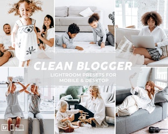 7 Clean blogger presets for Mobile & Desktop Lightroom,LIGHT and Airy Photo Filter,Blogger preset,Instagram presets, natural presets