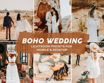 10 Boho Wedding Lightroom Presets Collection,WEDDING Presets, Wedding Preset,Boho Desktop Presets,BOHEMIAN Wedding Lightroom Presets