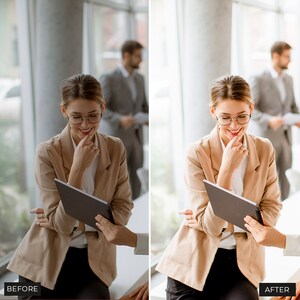 25 Corporate Lightroom Presets and mobile presets ,Corporate Headshot Lightroom Preset,clean presets professional business,business presets image 3