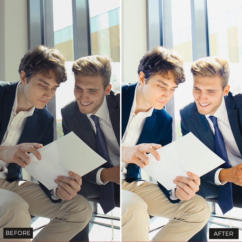 25 Corporate Lightroom Presets and mobile presets ,Corporate Headshot Lightroom Preset,clean presets professional business,business presets image 10