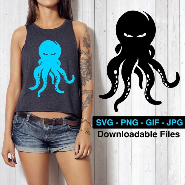Octopus Cut File - Etsy
