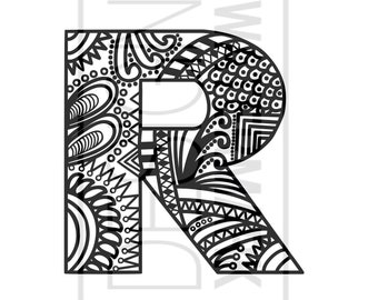 Download Fancy Letter R Svg Etsy