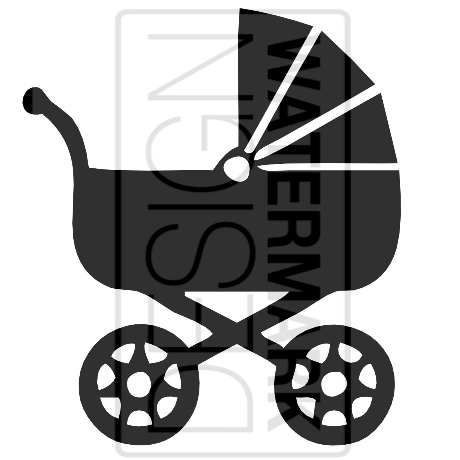 Baby Stroller Clip Art Cricut Silhouette Cameo Cut | Etsy