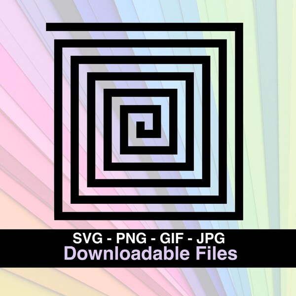 Svg Spiral Square - Etsy