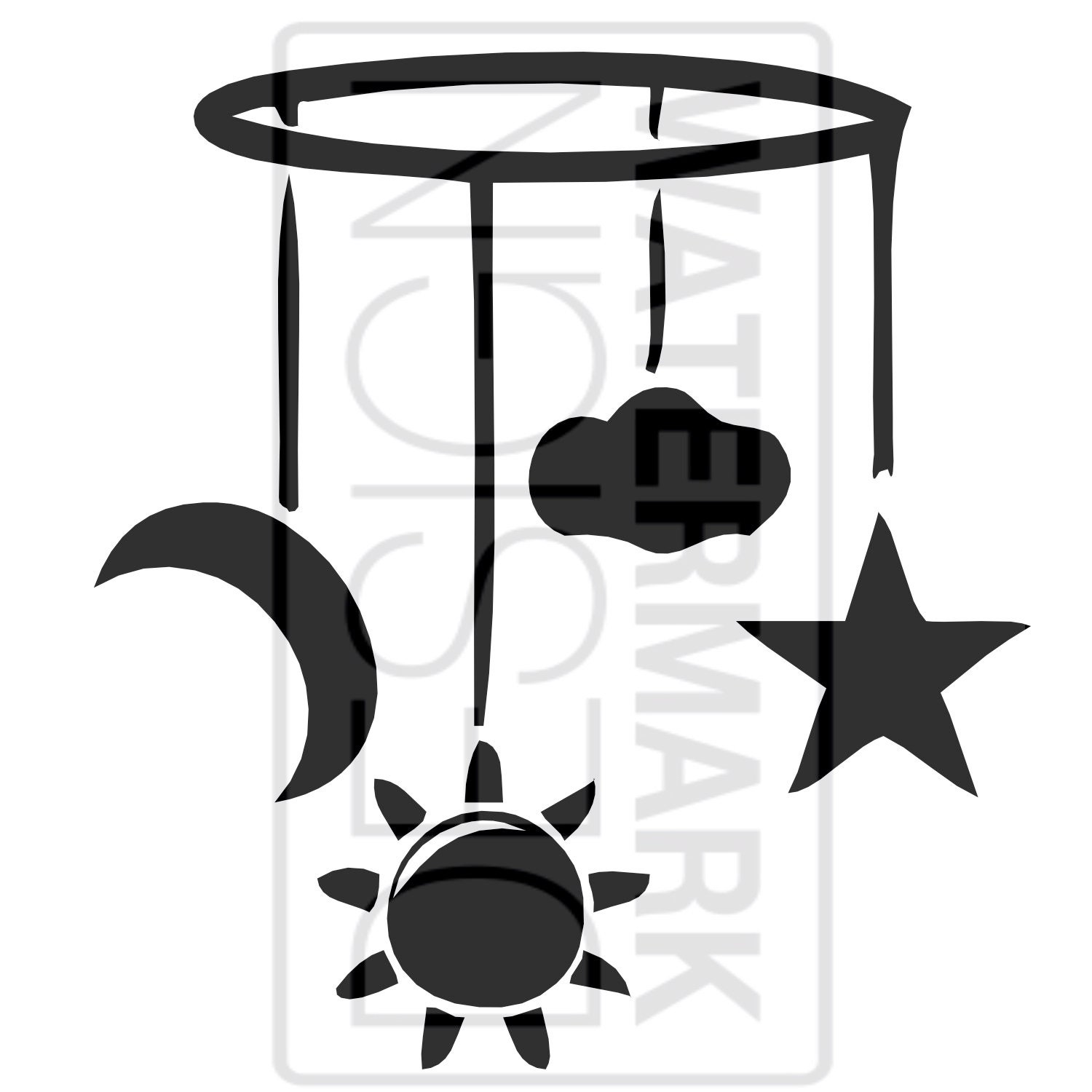 Baby Nursery Mobile Cricut Silhouette Cameo Cut Files Etsy