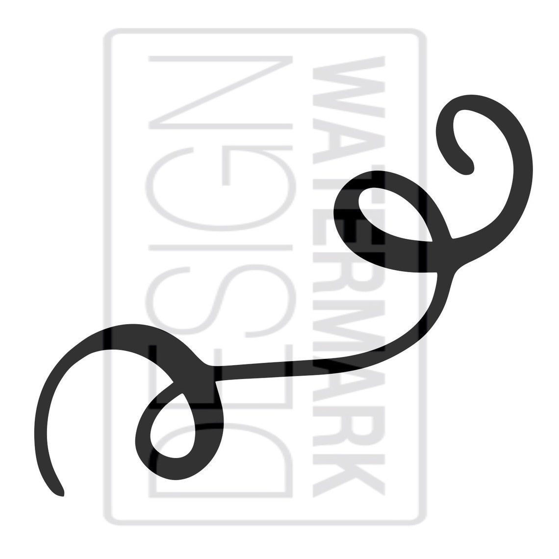 Swirl Text Embellishment Swoosh Cricut Silhouette Cut Etsy