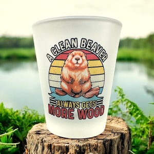 Funny Beaver Shot Glass: Offensive Humor Gift, Bachelorette Party