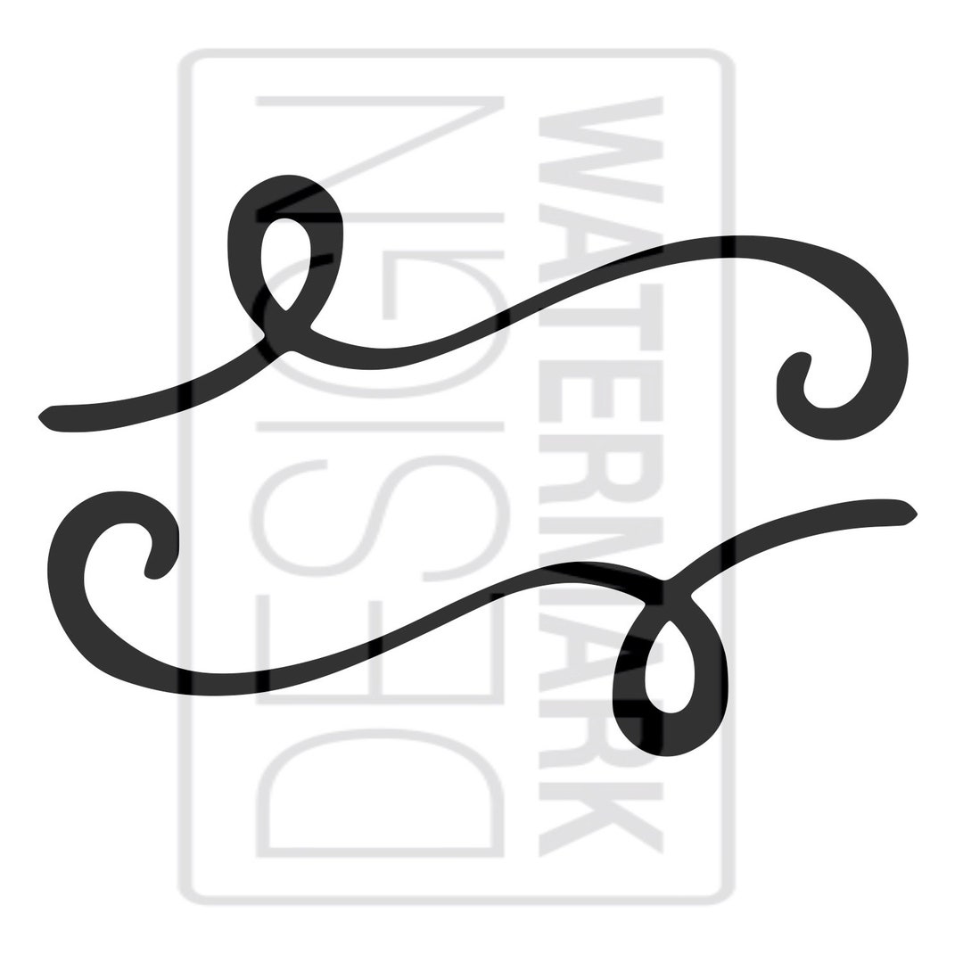 Swirl Text Embellishment Swoosh Cricut Silhouette Cut Etsy