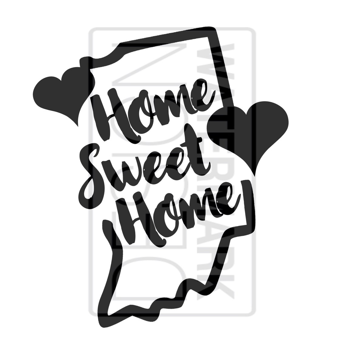 Home Sweet Home Indiana Instant Download Image Files SVG Etsy