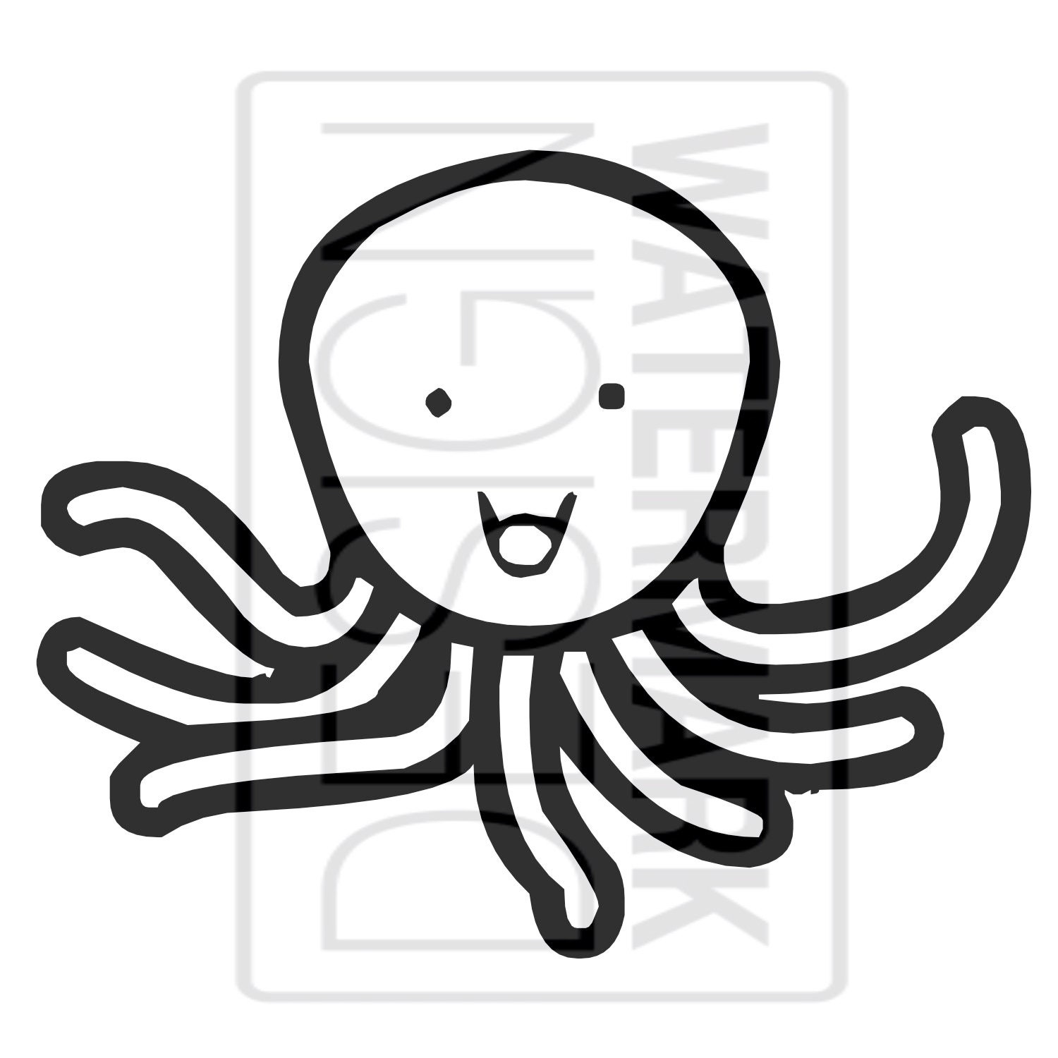 Download Cute Baby Octopus svg Image Download Cricut Silhouette | Etsy