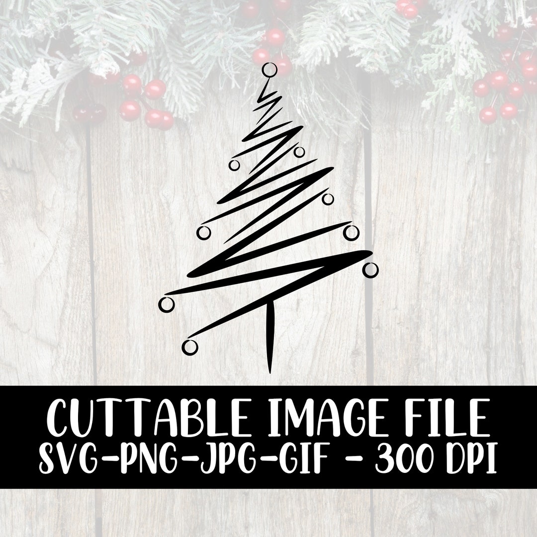 Abstract Zig Zag Christmas Tree Clipart Image Cricut Etsy