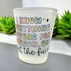 Funny Frosted Shot Glass: Offensive Humor Gift, 1.5 oz