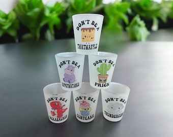 Offensive Humor Shot Glass: Adult Cuss Word Gift, 1.5 oz - Cuntcake, Thundercunt, Prick
