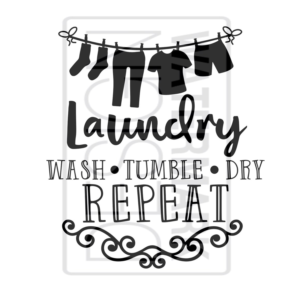 Laundry Room Signs SVG