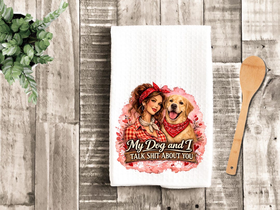 Funny Yellow Lab Kitchen Towel – Dog Mom Sarcastic Farmhouse Decor - Etsy