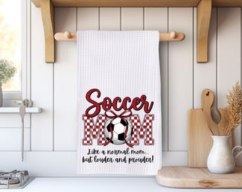 Soccer Mom Kitchen Towel – Loud Proud Mama Game Day Decor