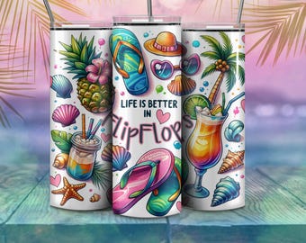 Life is Better in Flip Flops 20oz Tumbler - Stainless Steel Travel Cup
