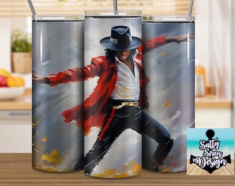 Michael Jackson Tumbler - 20 Ounce Tumbler / Stainless Steel Insulated Tumbler / Michael Jackson Oil Painting Tumbler Cup / King of Pop Gift
