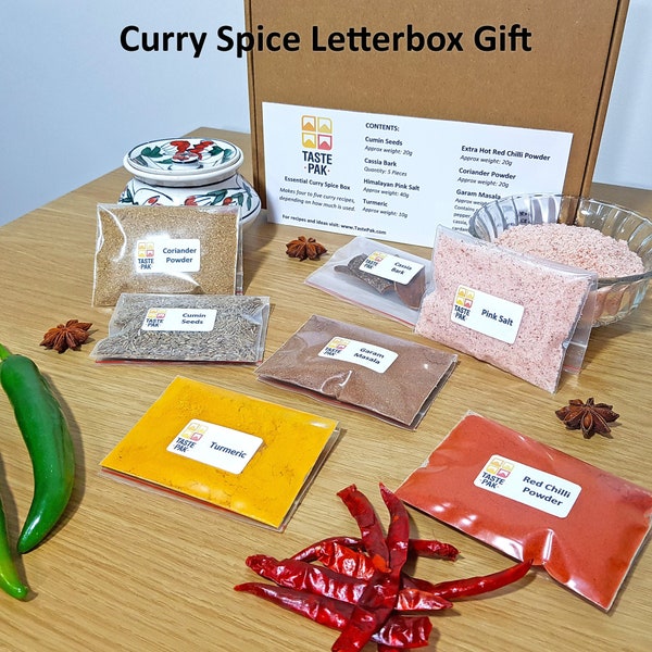 Curry Recipe Kit Spice Refills | Letterbox Gift | Ingredients | Curry Kits | Curry Recipe Gift Set | Curry Spice Gift Pack | Curry Spices