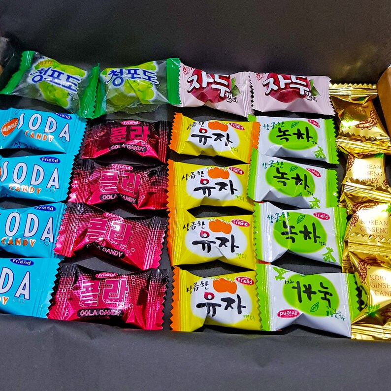 Korean Sweets Box, Sweets From Korea Letterbox Gift, Plum Cola Citron