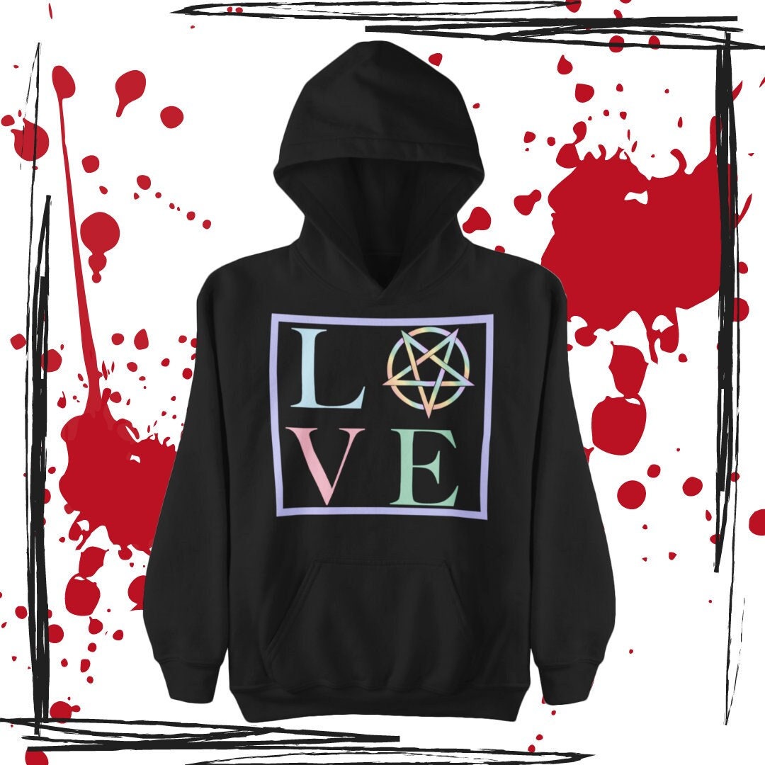 Love Pentagram Hoodie Witchcraft Hoodie 