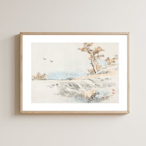 Japanese wall art, Japanese landscape print, Japanese print, Japanese poster, Minimalist decor, Vintage poster, woodblock poster, Japandi