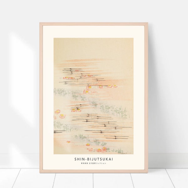 Minimalist Japanese Wall Art | Neutral Vintage Bamboo & Flower Prints