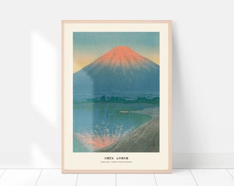 Kawase Hasui Mount Fuji Art Print, Shin-Hanga Japanese Wall Decor