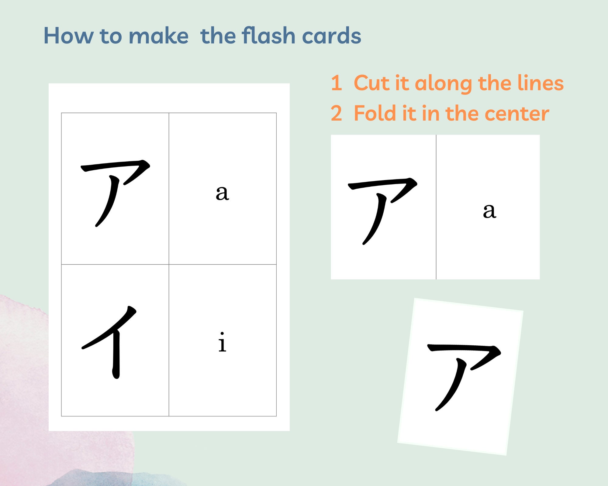 Japanese Katakana Flashcards Basic Additional Complete Pack Etsy