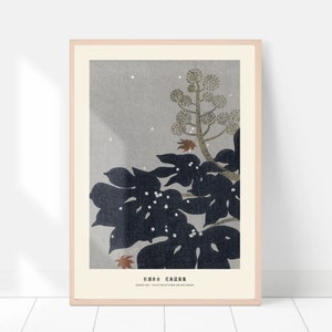 Lámina artística japonesa de Sugiura Hisui, arte mural japonés, pintura japonesa, láminas florales, arte mural Japandi, regalo para ella