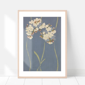 Flor de cerezo, grabado en madera japonés por Takizawa Kuniyuki, Sakura Bloom, pintura japonesa vintage, decoración japonesa, regalo de inauguración de la casa