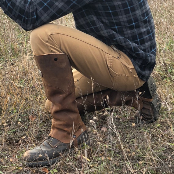 Leather gaiters hiking sale