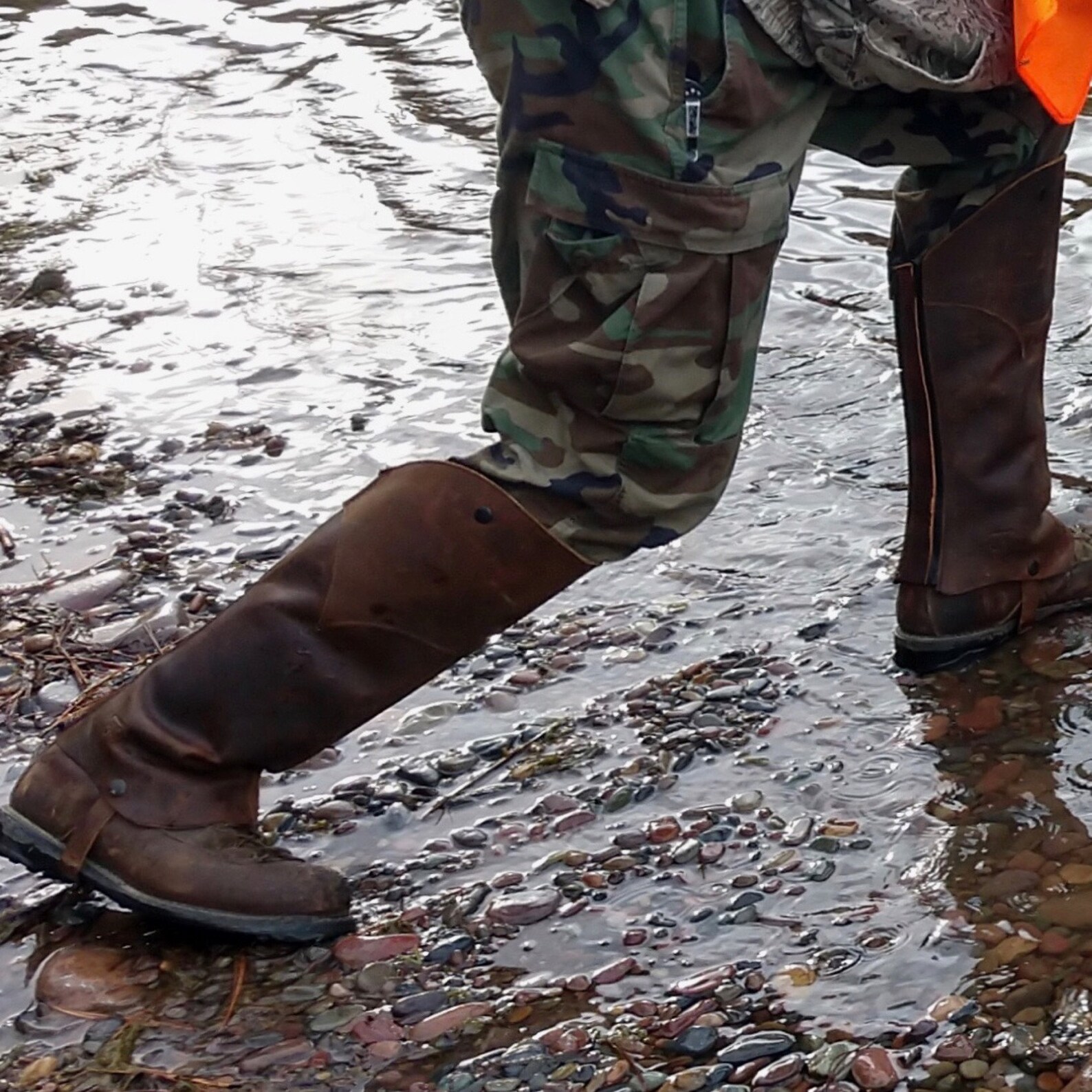 Leather Hunting Gaiters Hiking Gaiters Leather Snake Etsy