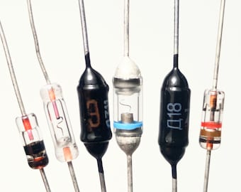 Lot de semi-conducteurs à diode en germanium - 1N34 - 1N60 - D18 - D311 - D9A