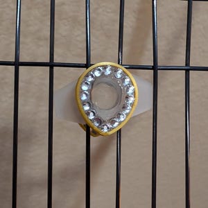 Tennis Racket Jewelry - Gold trim with gems - Tennis Racket Vibration Dampener