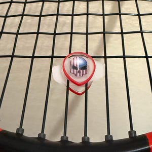 Bad to the Bone - USA Flag Skull - Tennis Racket Vibration Dampener