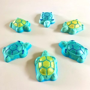 Turtle bath bombs - Gift set - Sweet Vanilla, Vegan gifts, Organic, Self Care, Birthday Present, Gifts for her