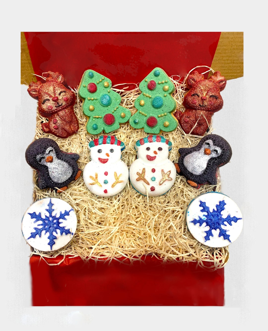 Christmas Bath Bomb Gift Set Christmas Bath Bombs Organic Etsy