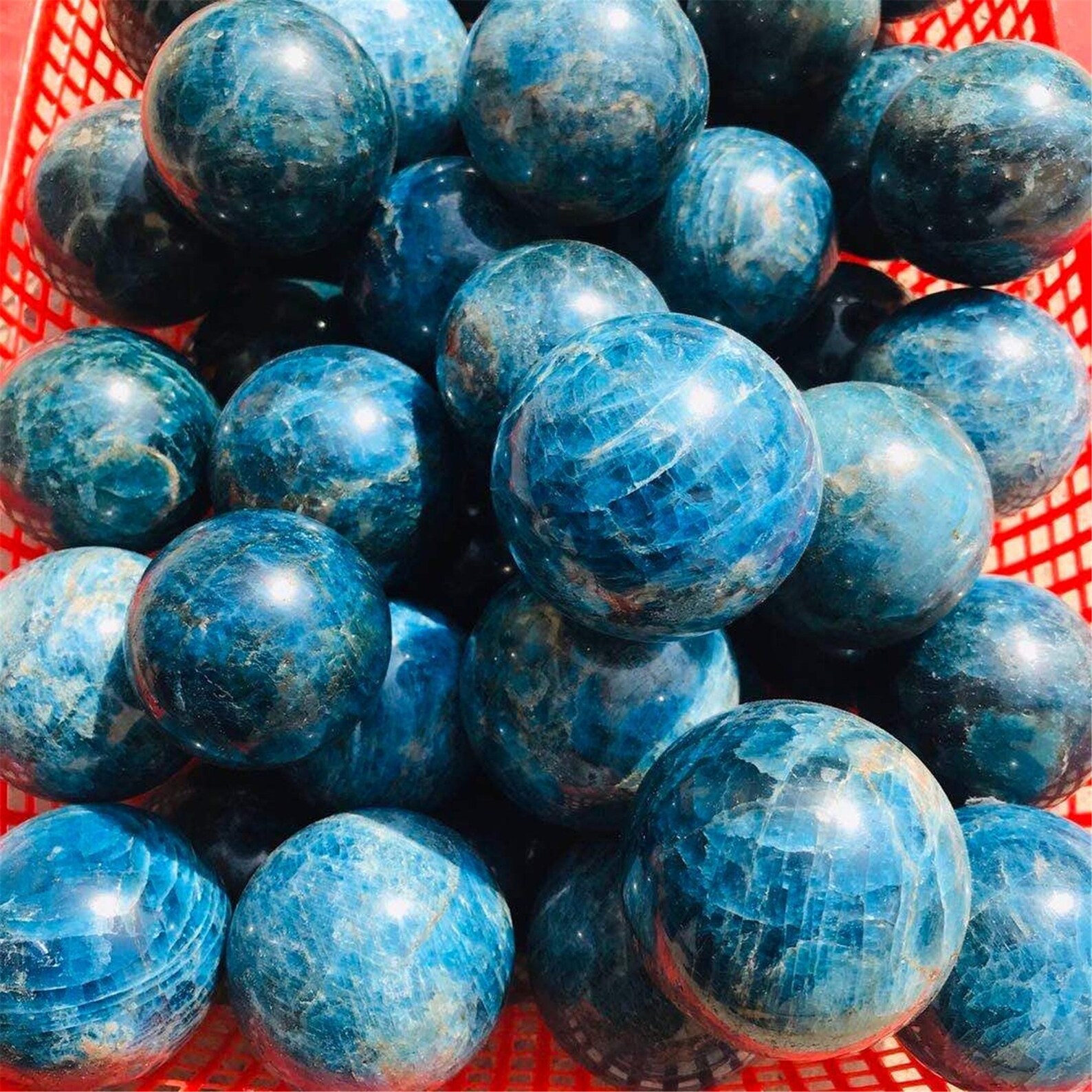 1pc 50MM New Natural Crystal Sphere Polished Energy Blue Etsy