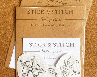 Stick & Stitch - Spring Pack - DIY Embroidery Patterns