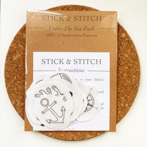 Stick & Stitch - Under The Sea Pack - DIY Embroidery Patterns