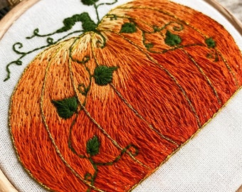 Pumpkin - Handmade Embroidery