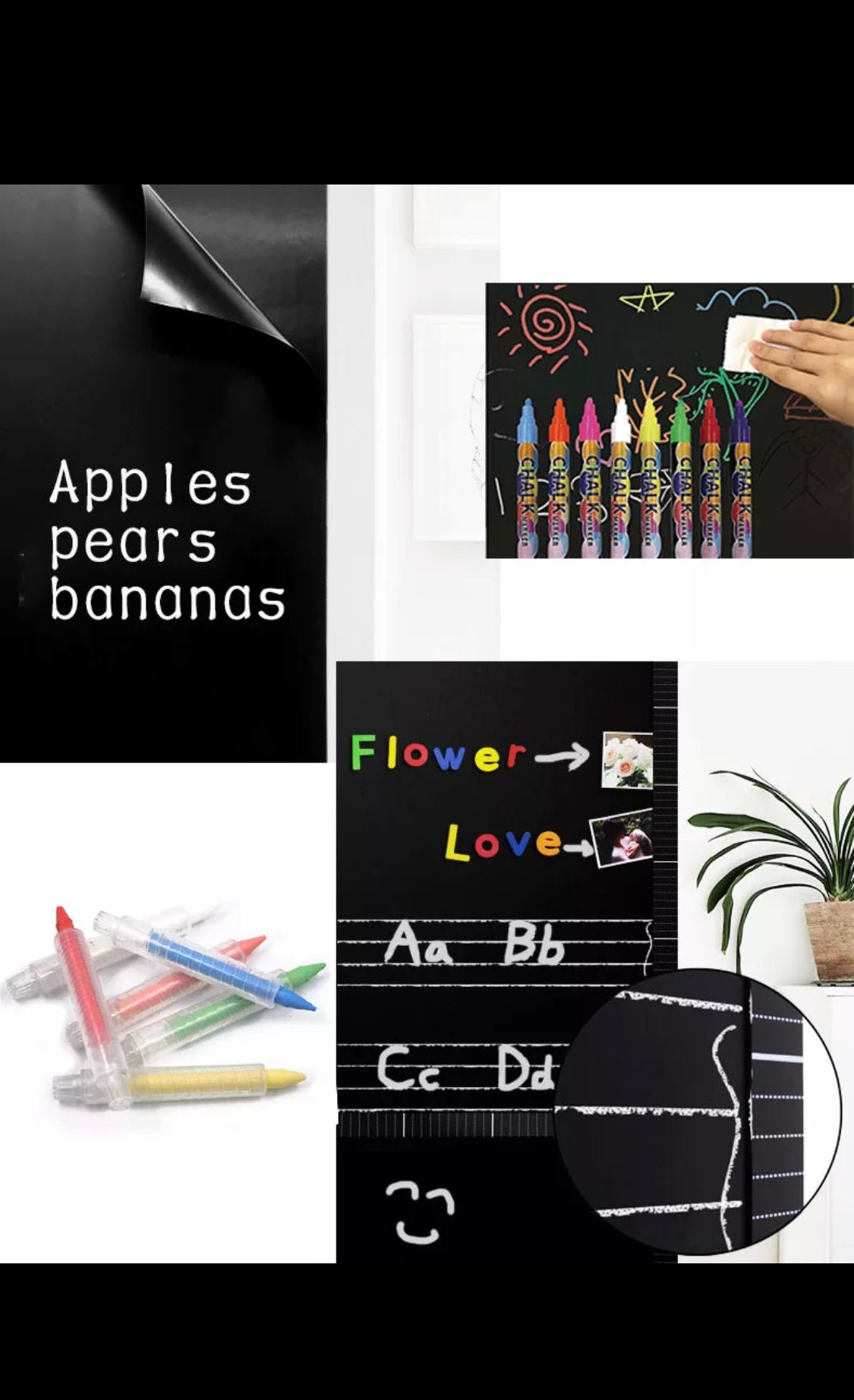 Chalknetic Magnetic Chalkboard Contact Paper